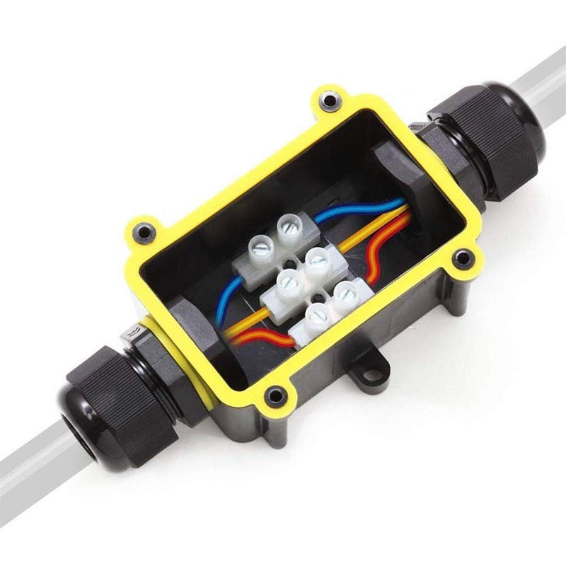 ILSSLI FX Junction Box Waterproof IP68 2 Way Plug Line M20 Coaxial Cable Connector Wire Range 5 to 12mm Outdoor External Electric Power Cord Boxes - Image 1